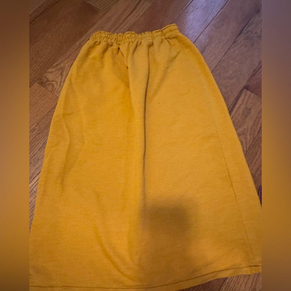 Girls Mustard Yellow Midi Skirt Size 10